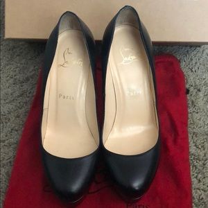 Size 35.5 Black platform Louboutins